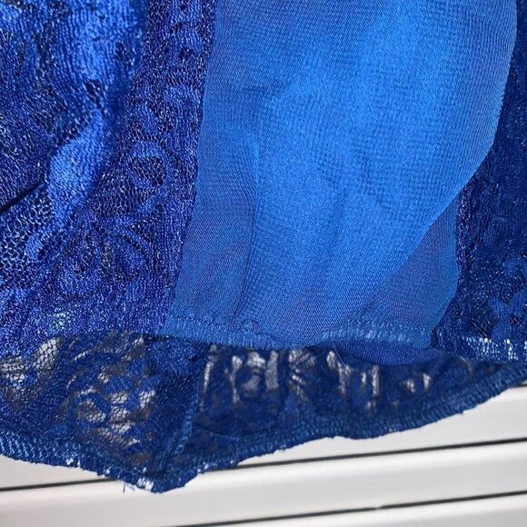 NWT Blue Sheer Lace Double Layered Floaty Top Size 3X - Picture 14 of 16
